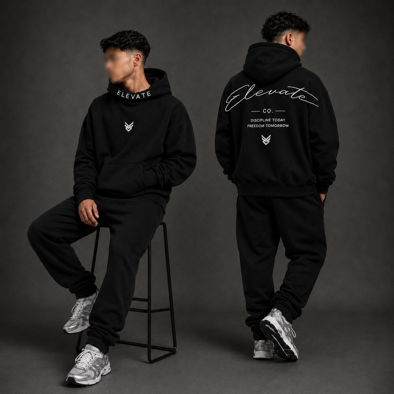 Elevate Signiture black Hoodie